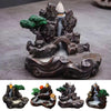 Home Backflow Incense Burner Resin Table Fragrance Backflow Aroma Buddha Censer Holder Incense Burner Halloween Teahouse Decor