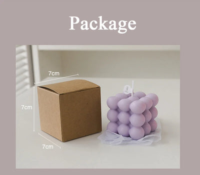 Ins Style Bubble Cube Candle Handmade Scented Candle Aromatherapy Soy Wax Candle Wedding Birthday Candles Party Home Decoration