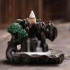 Home Backflow Incense Burner Resin Table Fragrance Backflow Aroma Buddha Censer Holder Incense Burner Halloween Teahouse Decor