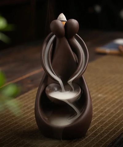 Incense Stick Holder Handmade Ceramic Smoke Incense Burner Fragrance  Backflow Waterfall Censer Creative Sticks for Yoga Meditat