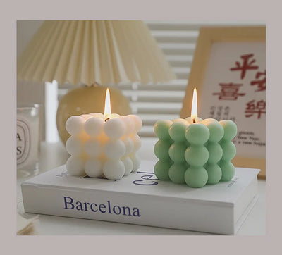 Ins Style Bubble Cube Candle Handmade Scented Candle Aromatherapy Soy Wax Candle Wedding Birthday Candles Party Home Decoration