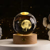 6cm 3D Crystal ball Crystal Planet Night Light Laser Engraved Solar System Globe Astronomy Birthday Gift Home Desktop Decoration