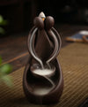 Incense Stick Holder Handmade Ceramic Smoke Incense Burner Fragrance  Backflow Waterfall Censer Creative Sticks for Yoga Meditat