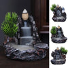 Home Backflow Incense Burner Resin Table Fragrance Backflow Aroma Buddha Censer Holder Incense Burner Halloween Teahouse Decor