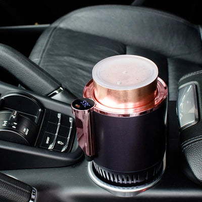 12V Warmer Cooler Smart Cooling & Heating Car Cup 2-In-1 Temperature Display Cup Holder for Water Coffee Beverage for Car