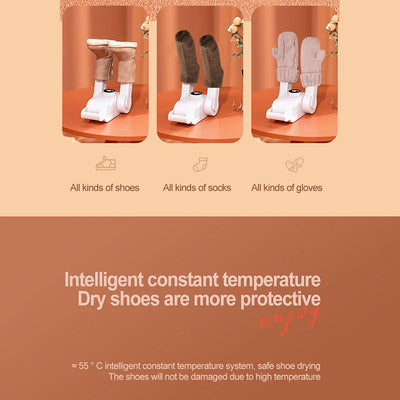 Shoe Dryer Electric Portable Dryer For Shoes Heater Constant Temperature Drying Deodorization Winter For Home