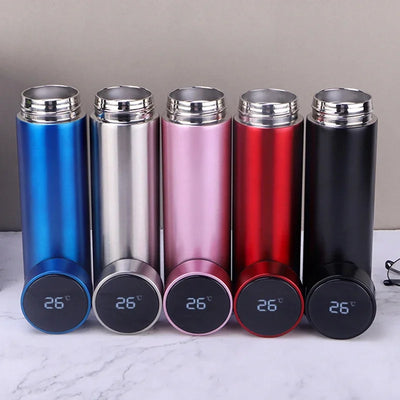 500ml Stainless Steel Smart Thermoses Water Bottle Leak Proof Double Walled Vacuum Flasks Keeps Hot & Cold Temperature Display