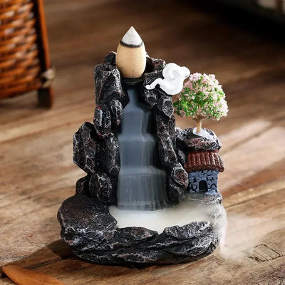 New Backflow Incense Holder Waterfall Incense Burner Home Decor Aromatherapy Ornament Incense Cones with Backflow Incense Cones