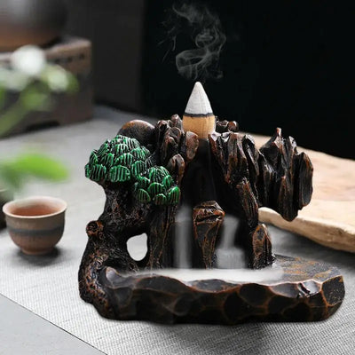 Backflow Incense Burner Resin Incense holder Decoration for home Decor Gifts Waterproof incense incense burner burner Ornaments