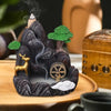 Home Backflow Incense Burner Resin Table Fragrance Backflow Aroma Buddha Censer Holder Incense Burner Halloween Teahouse Decor