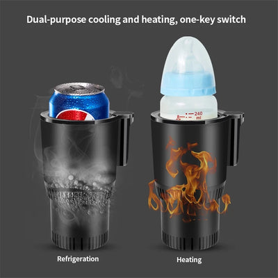 12V Warmer Cooler Smart Cooling & Heating Car Cup 2-In-1 Temperature Display Cup Holder for Water Coffee Beverage for Car