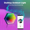 New Ambient Night Light Smart APP Control 3D Hexagonal Mirror Tunnel Lamps Music Rhythm Pickup Lights   Game Room Decoration