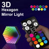 New Ambient Night Light Smart APP Control 3D Hexagonal Mirror Tunnel Lamps Music Rhythm Pickup Lights   Game Room Decoration