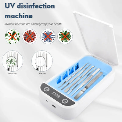 UV Nail Tools Sterilizer Disinfection Box LED Tray Box Multi-function Sterilization Aromatherapy Device for Manicure Tools