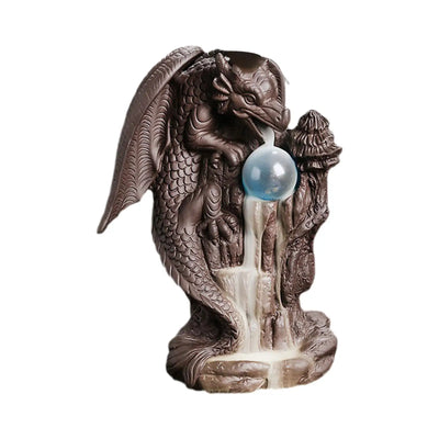 Waterfall Backflow Incense Holder Home Decor Dragon Backflow Incense Burner Waterfall for Office Bedroom Yoga Meditation Table