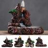 Home Backflow Incense Burner Resin Table Fragrance Backflow Aroma Buddha Censer Holder Incense Burner Halloween Teahouse Decor