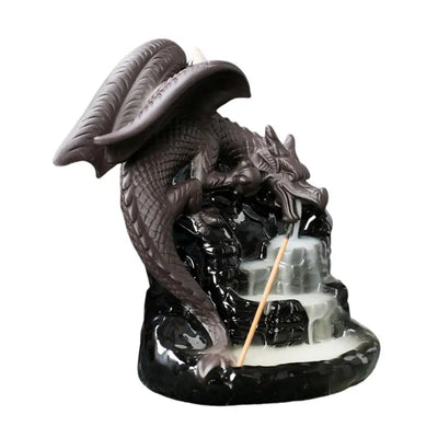 Incense Holder Waterfall Incense Waterfall 20 Incense Cones Included Meditation Aromatherapy Diffuser Dragon Home Decor For Yoga