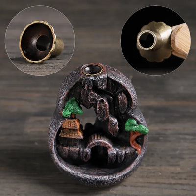 Reflux incense burner resin home indoor tea ceremony incense new retro creative reflux decoration