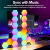 RGB Smart Hexagonal Wall Lamp Color changing Ambient Night Light DIY Shape Music Rhythm APP Game Room Bedroom Intelligent Xmas