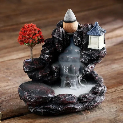 New Backflow Incense Holder Waterfall Incense Burner Home Decor Aromatherapy Ornament Incense Cones with Backflow Incense Cones