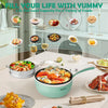 NEW Hot Pot Electric Upgraded, Non-Stick Sauté Pan, Rapid Noodles Electric Pot, 1.5L Mini Portable Hot Pot for Steak, Egg