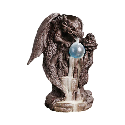 Waterfall Backflow Incense Holder Home Decor Dragon Backflow Incense Burner Waterfall for Office Bedroom Yoga Meditation Table