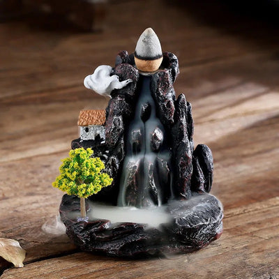 New Backflow Incense Holder Waterfall Incense Burner Home Decor Aromatherapy Ornament Incense Cones with Backflow Incense Cones