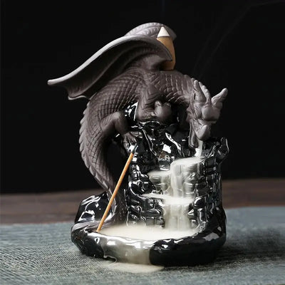 Incense Holder Waterfall Incense Waterfall 20 Incense Cones Included Meditation Aromatherapy Diffuser Dragon Home Decor For Yoga