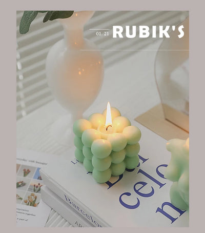 Ins Style Bubble Cube Candle Handmade Scented Candle Aromatherapy Soy Wax Candle Wedding Birthday Candles Party Home Decoration