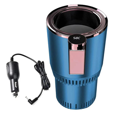 12V Warmer Cooler Smart Cooling & Heating Car Cup 2-In-1 Temperature Display Cup Holder for Water Coffee Beverage for Car