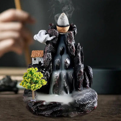 Backflow Incense Burner Resin Incense holder Decoration for home Decor Gifts Waterproof incense incense burner burner Ornaments